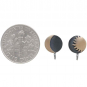 Mixed Metal Sun and Moon Post Earrings with Loop 11x8mm
