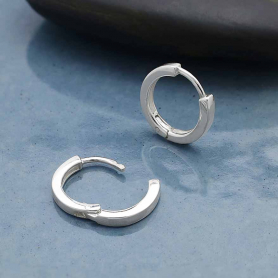 Sterling Silver Classic Huggie Hoops 13mm