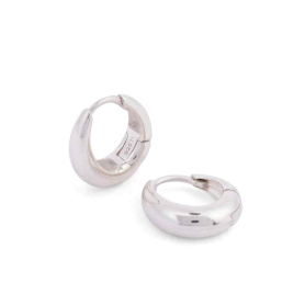 Sterling Silver Teardrop Huggie Hoops 13x4mm