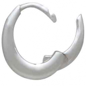 Sterling Silver Teardrop Huggie Hoop Earrings 13x11mm