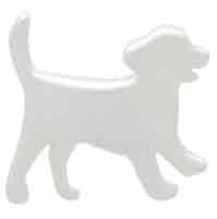 Sterling Silver Puppy Post Earrings 7x8mm