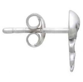 Sterling Silver Jellyfish Post Earrings 11x6mm