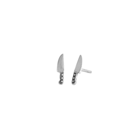 Sterling Silver Kitchen Knife Post Earrings 13x3mm