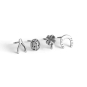  Sterling Silver Good Luck Post Earring Set