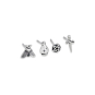 Nina Designs Sterling Silver Magic Post Earring Set