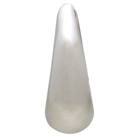 Sterling Silver Long Teardrop Huggie Hoop Front View