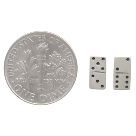 Sterling Silver Domino Post Earrings with Dime