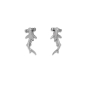 Nina Designs Sterling Silver Tiny Hammerhead Shark Post Earrings 13x5mm