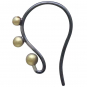 Mixed Metal Black Ear Wire with Bronze Granulation