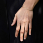 14K Gold Filled Flat Sparkle Chain Bracelet 7.5 Inch on wrist