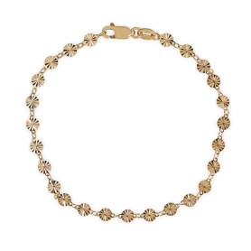 14K Gold Filled Sunburst Bracelet 7.5 inch