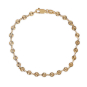 14K Gold Filled Sunburst Bracelet 7.5 inch