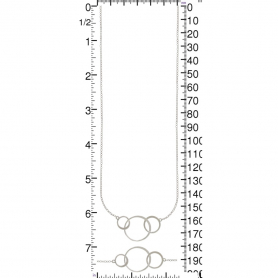 Sterling Silver Necklace With Three Circles - 16 Inch