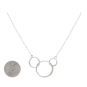 Sterling Silver Necklace With Three Circles with Dime