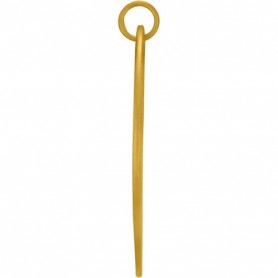 Gold Charm- Large Abstract Charm with 24K Gold Plate 39x27mm