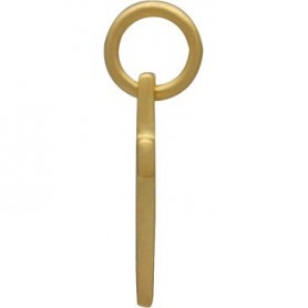 Satin 24K Gold Plated Cross Charm 15x7mm