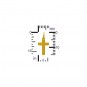 Satin 24K Gold Plated Cross Charm 15x7mm