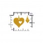24K Gold Plated Heart and Heart Cutout Charm Set
