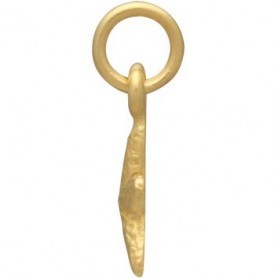 Satin 24K Gold Plated Textured Starfish Charm 14x8mm