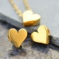 Gold Bead - Small Heart with 24K Gold Plate 7x8mm