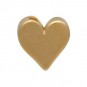 Gold Bead - Small Heart with 24K Gold Plate 7x8mm