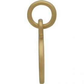 Gold Charm - Small Dandelion in 24K Gold Plate 14x8mm