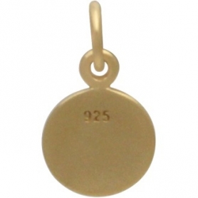 Gold Charm - Small Dandelion in 24K Gold Plate 14x8mm