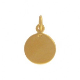 24K Gold Plated Sterling Silver Compass Charm 16x10mm