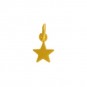 Satin 24K Gold Plated Tiny Flat Star Charm 12x6mm