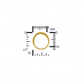 Half Hammered Circle Link in 24K Satin Gold Plate 12mm