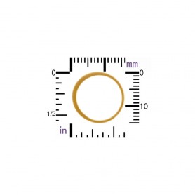 24K Gold Plate Half Hammered Circle Link 15mm