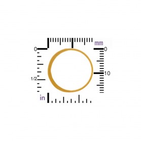 24K Gold Plated Half Hammered Circle Jewelry Link 18mm