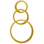 Satin 24K Gold Plated Three Circles of Life Link 19x36mm