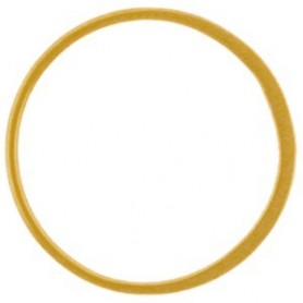 24K Gold Plated Half Hammered Circle Jewelry Link 24mm