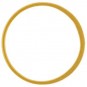 24K Gold Plated Half Hammered Circle Jewelry Link 24mm