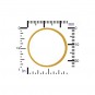24K Gold Plated Half Hammered Circle Jewelry Link 24mm