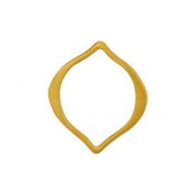 24K Satin Gold Plate Arabesque Link -15mm