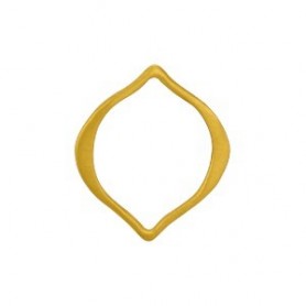 24K Satin Gold Plate Arabesque Link -15mm