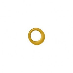 24K Gold Plate Tiny Half Hammered Circle Links 6mm