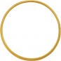  24K Gold Plated Half Hammered Circle Jewelry Link 36mm