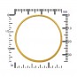  24K Gold Plated Half Hammered Circle Jewelry Link 36mm