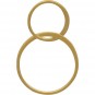 24K Gold Plate Two Circles of Life Link 17x27mm