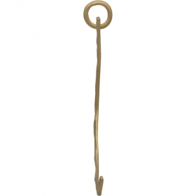 Gold Pendant - Moon with Hammered Finish in 24K Gold 33x22mm