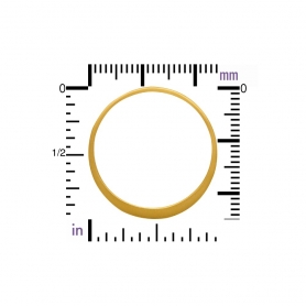 Circle Frame with Two Holes with 24K Gold Plate 25x25mm