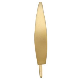 24K Gold Plated Smooth Ear Hook with Hidden Loop 18x3mm