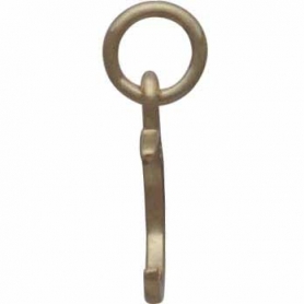 14K Shiny Gold Plated Crescent Moon Charm 14x7mm