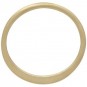 Half Hammered Circle Link in 14K Shiny Gold Plate 12mm