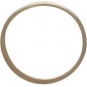 14K Shiny Gold Plated Half Hammered Circle Link 18x18mm