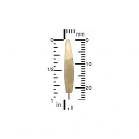 Gold Ear Wire - Long Hammered With 14K Gold Plate 27x4mm
