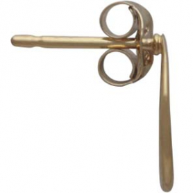 14K Shiny Gold Plated Open Circle Post Earrings 10x10mm